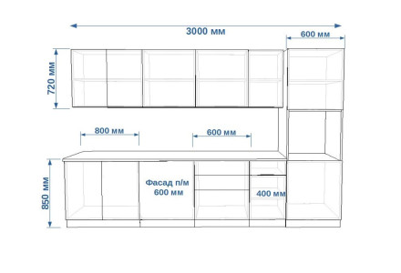 Фаска Дуб сонома Пикрит - 6 (3000 мм)