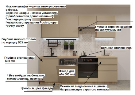 Кухня «Пикрит Акция Лайн арт. 38 - 2400»