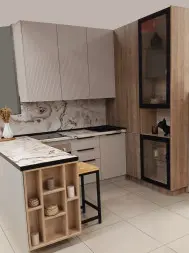 Кухня Дуб русый Вотан Софт Сантьяго